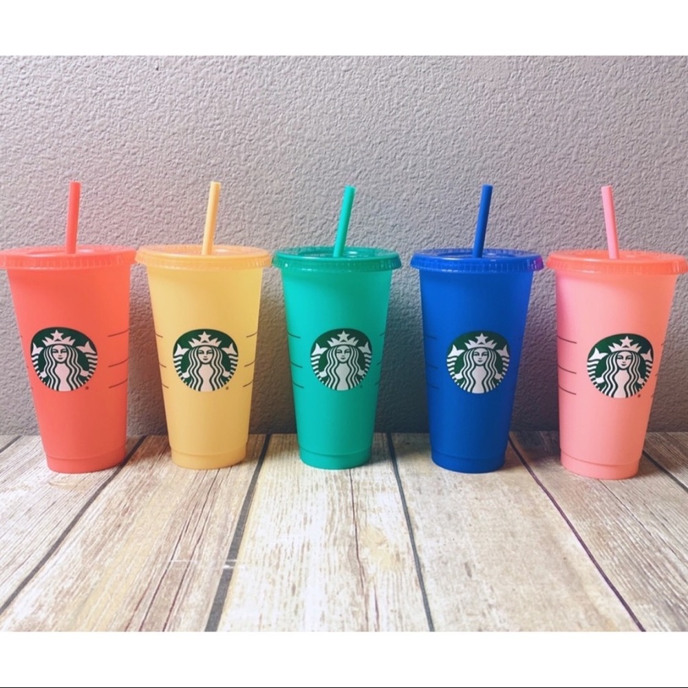 RARE Starbucks 2020 Color Changing Reusable Cups - Picture 5 of 6